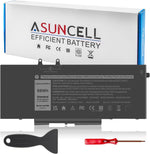 Wefly 4GVMP laptop battery front view showcasing the four cell layout and specifications label.