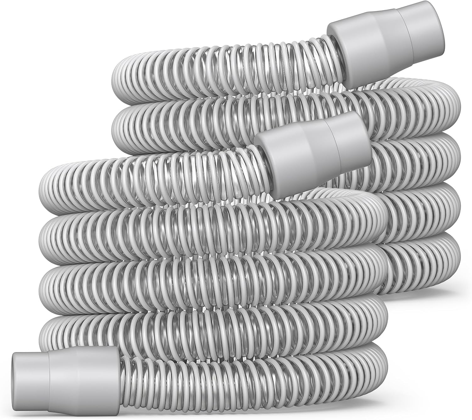 2-pack CPAP Hose, Universal CPAP Tubing - 6 Foot (72") Standard 22mm, Compatible with Most CPAP, BiPAP, and BiLevel Machines, CPAP Supplies, Durable, Flexible, Leakage Free, Gray - Image 1