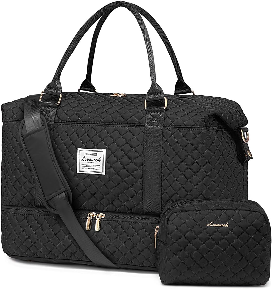 LOVEVOOK Travel Duffle Bag,Weekender Bags for Women with Shoe CompartmentCarry on Overnight Bag with Toiletry Bag,Gym Duffel Bag with Wet Pocket, Hospital Bags for Labor and Delivery - Image 11