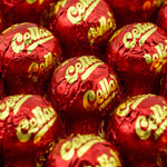 Cross section view of Cella's cherry cordial showing liquid center