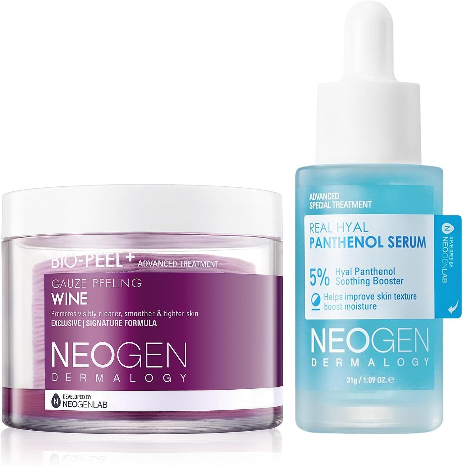 Dermalogy by Neogenlab Bio-Peel Gauze Peeling Wine jar and serum