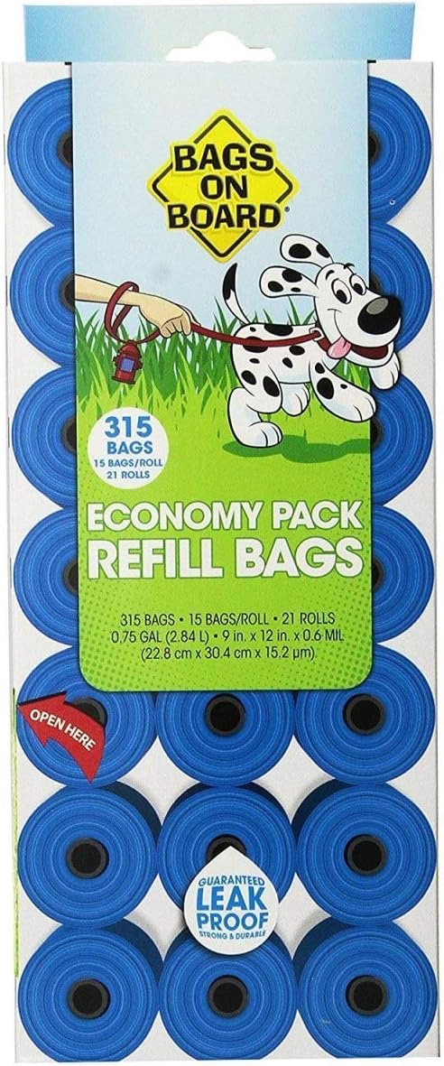 Bags on Board waste pick-up refill bags front view eco friendly dog poop bags