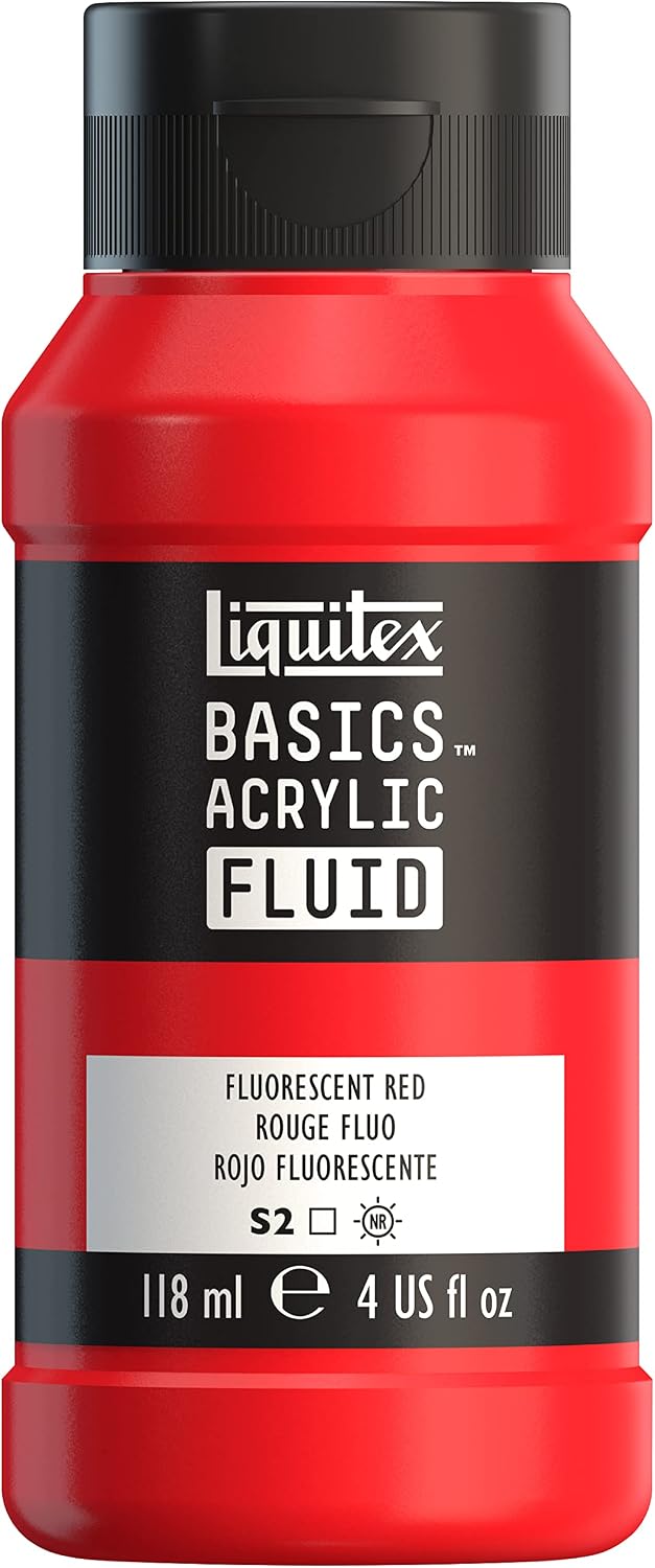 Liquitex BASICS Acrylic Fluid Paint, 118ml (4-oz) Bottle, Light Blue Permanent - Image 9