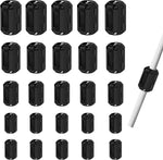 Solaradgy 25 Pieces Clip-On Ferrite Core Bead Rings front view showing all sizes