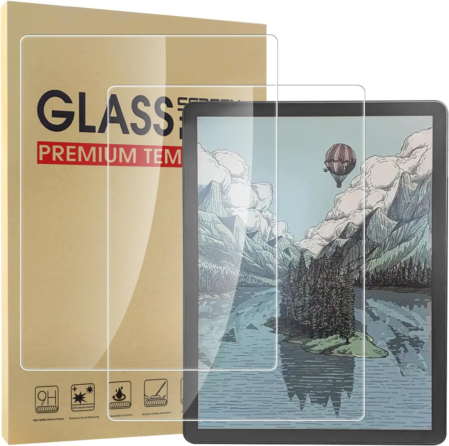 Yanmongi 2-pack tempered glass screen protector for Kindle Scribe front view