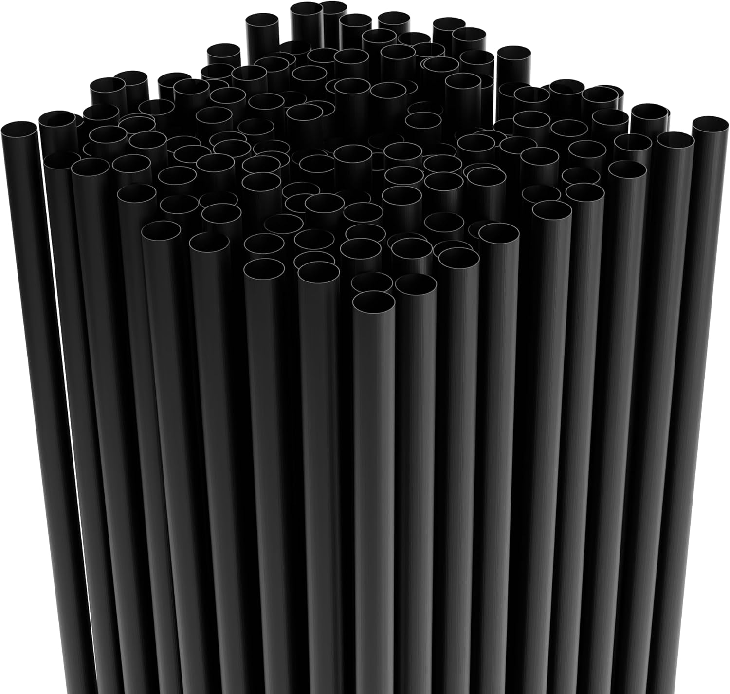 Rupert and Jeoffrey's Trading Co. black plastic straws front view packaging