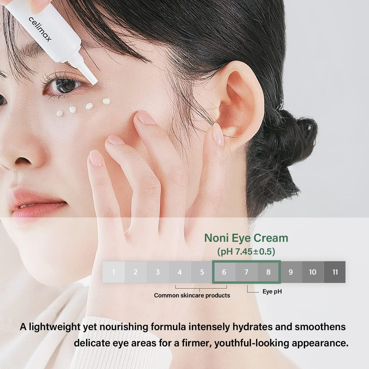 Celimax bakuchiol and noni extract eye cream for wrinkles