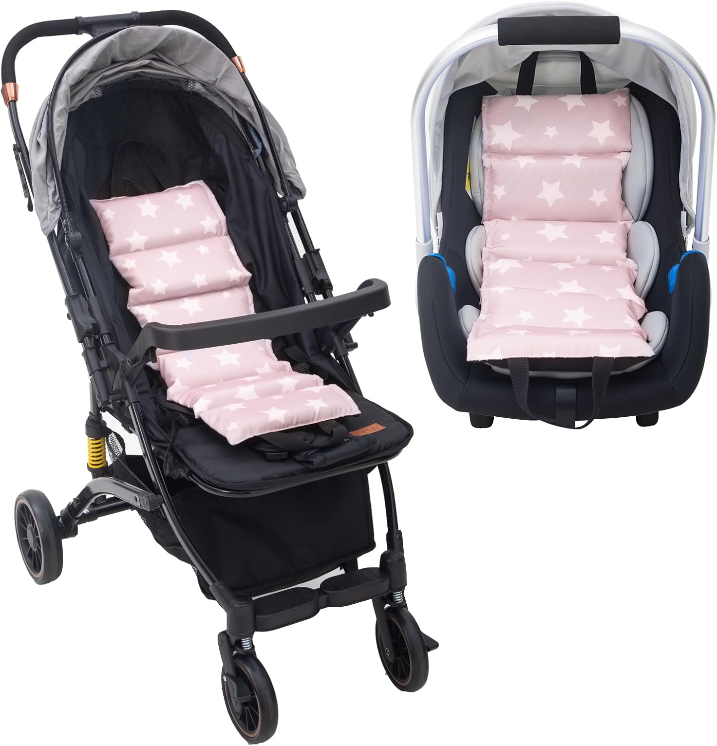The Kenkyo car seat cooling pad pink front view