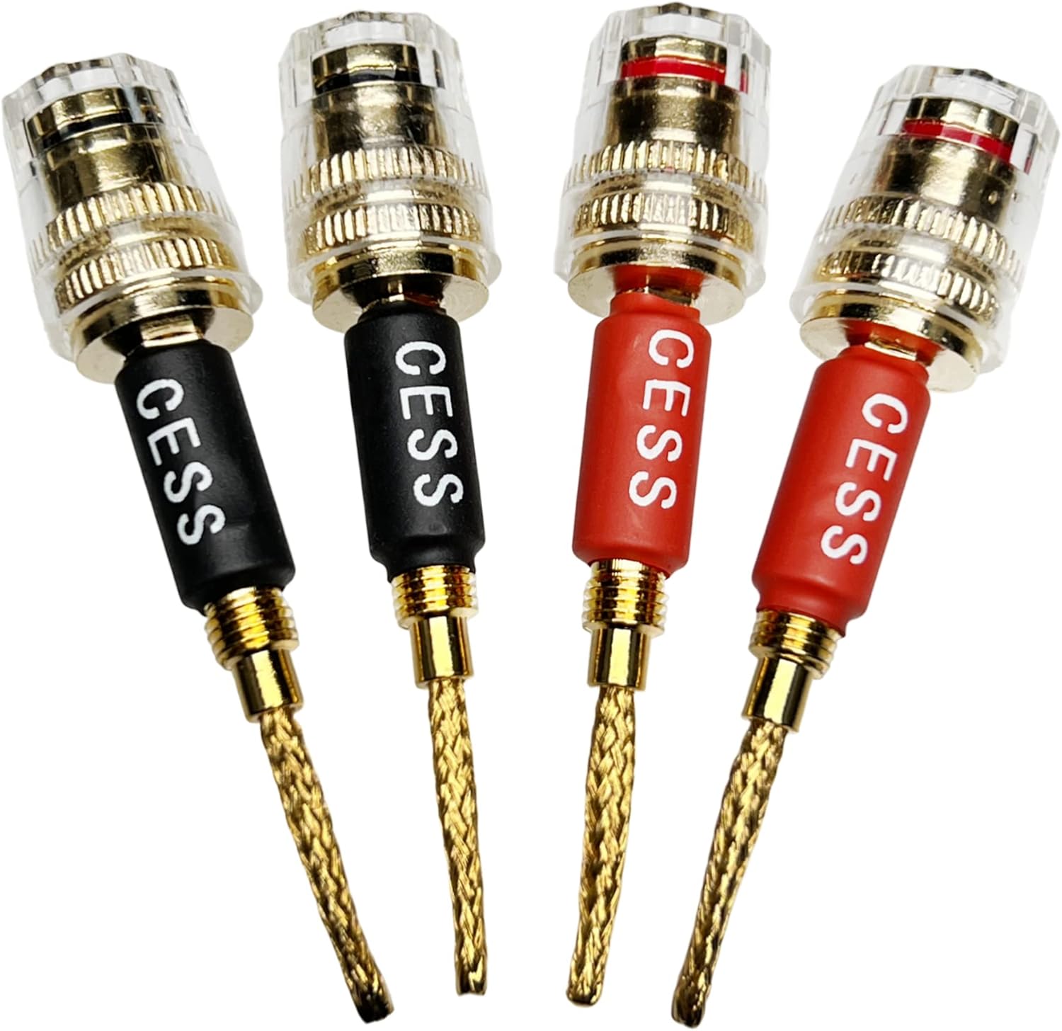 Cncess Cess-220 pin banana plug to 4mm female adapter set front view
