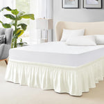 FreshCulture Queen Bed Skirt, Elastic Wrap Around Bed Skirt Queen Size, Bed Skirts for Adjustable Bed, Easy Fit with 18 Inch Drop Length, Hotel Quality Dust Ruffle for Queen Bed (White) - Image 15