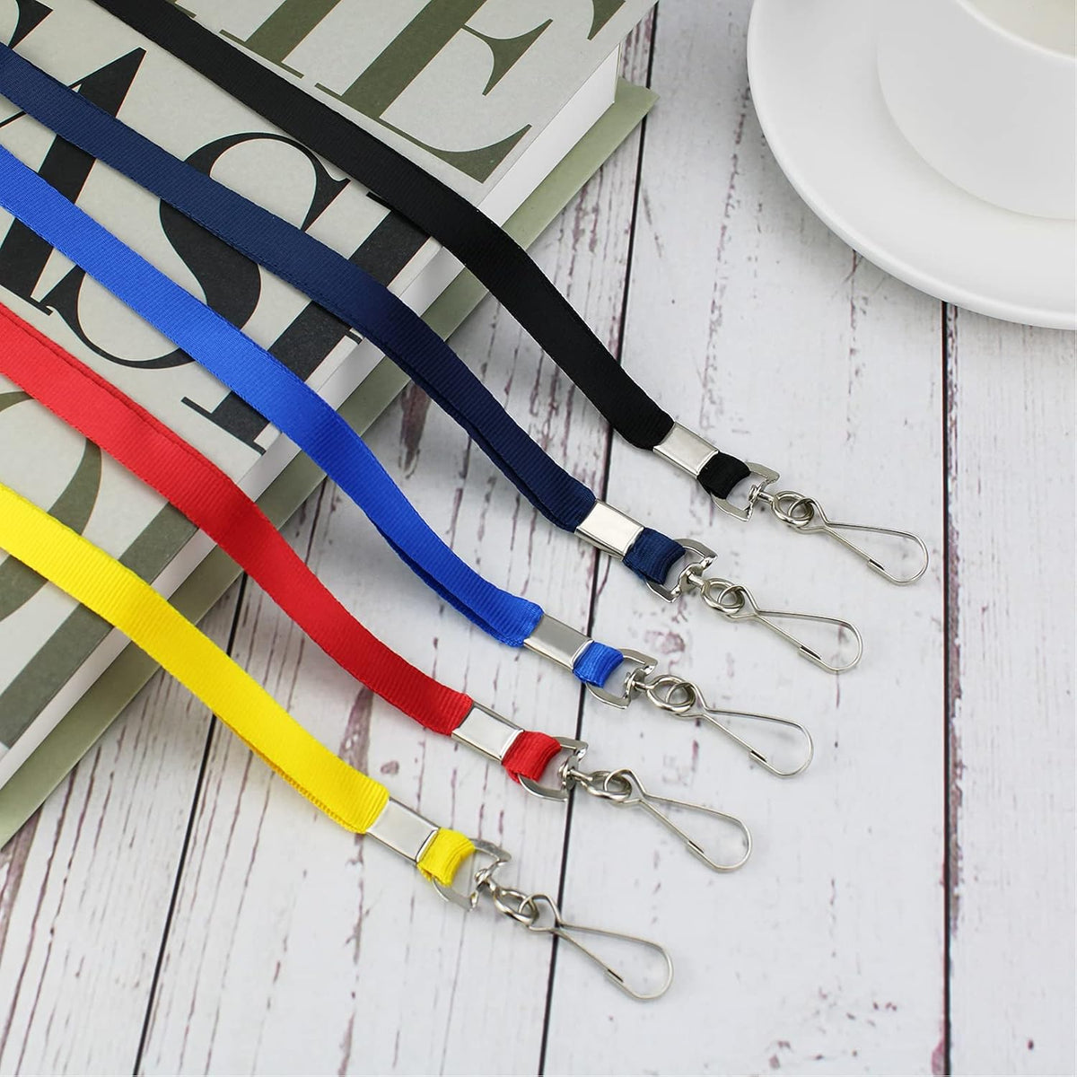Korty yellow neck lanyard metal swivel hook