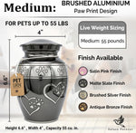 Solace Forever pet urn with velvet pouch and storage box