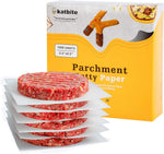 Katbite burger patty paper squares front view packaging