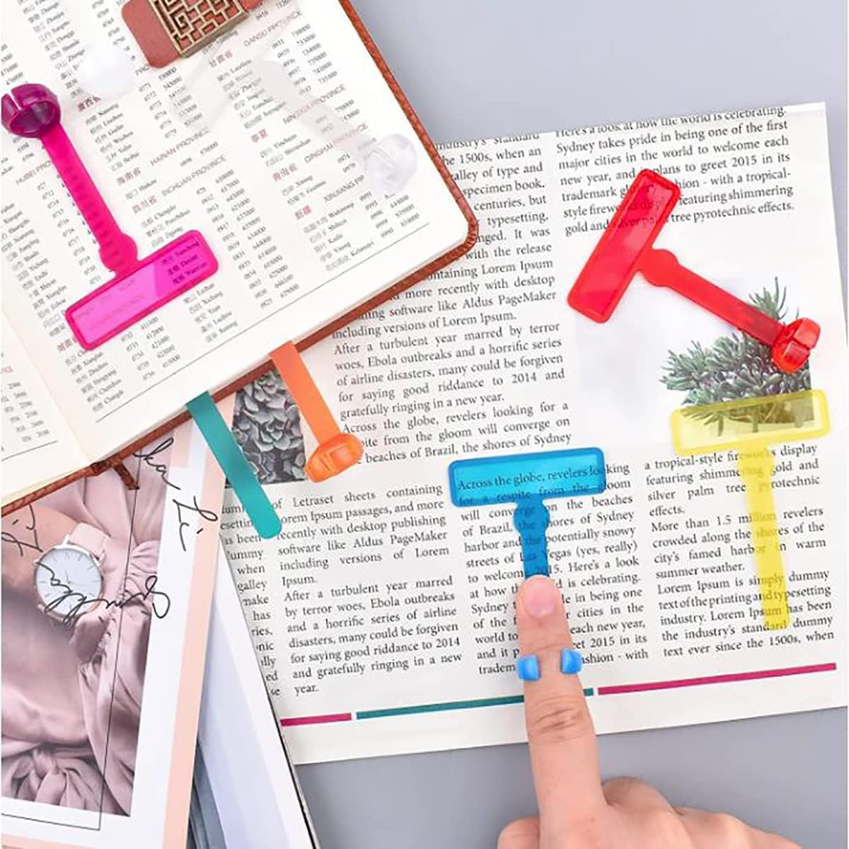 GISGOO adjustable finger rings for reading