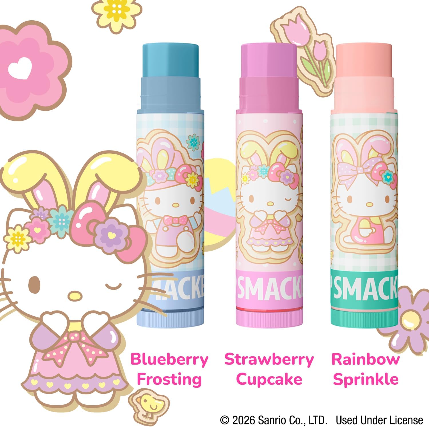 Hello Kitty egg packaging lip balm three pack set