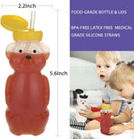 Aozita 8 ounce bear cups with cleaning brushes