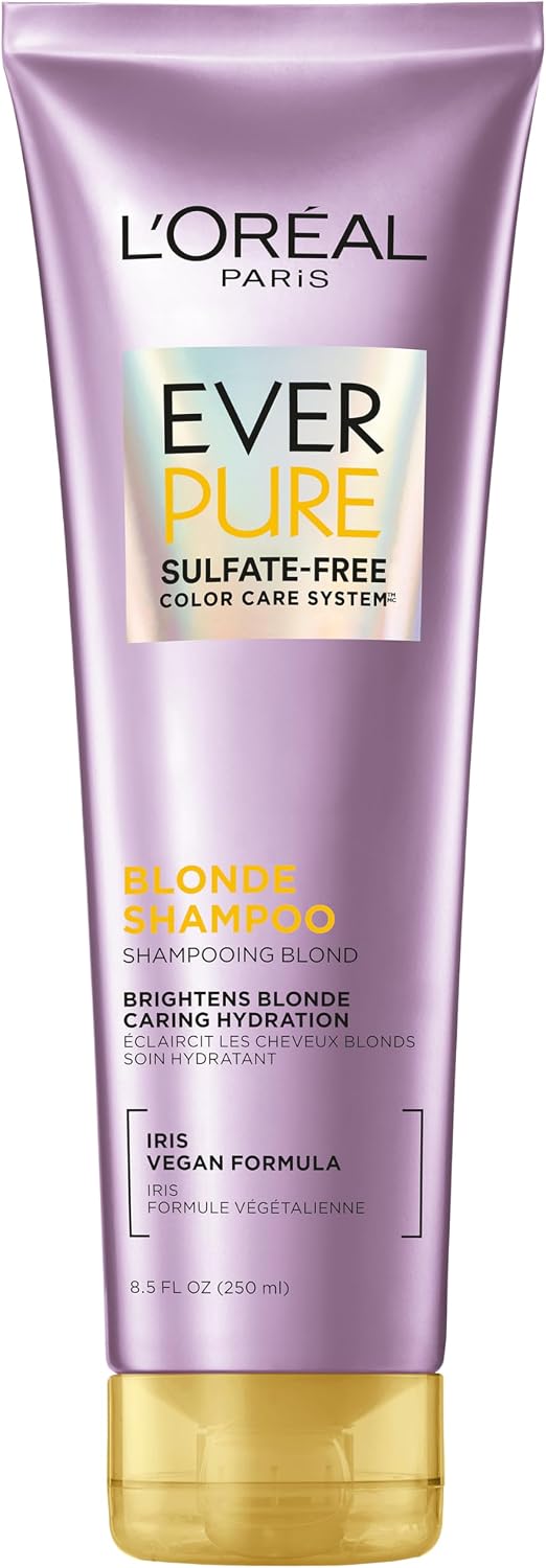 L'Oreal Paris EverPure Blonde Sulfate Free Shampoo front view bottle