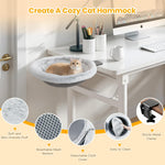 Top view of reversible plush cat hammock for desks