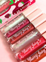 Rude Cosmetics Berry Juicy Lip Gloss applicator wand and shade Pure