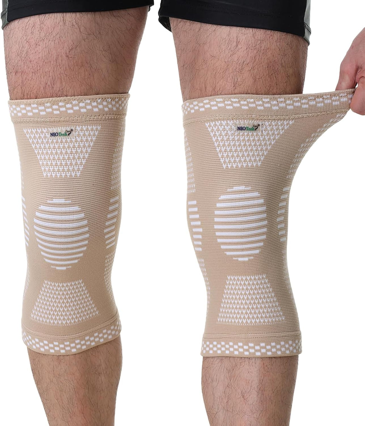 NeoTech Care Knee Support Brace - Breathable - Men, Women, Right or Left (Gray, Size M, 1 Unit) - Image 14