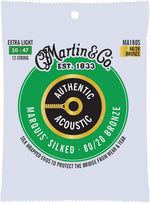 Martin Authentic Acoustic(R) Marquis(R) Silked Guitar Strings - Phosphor Bronze, Light Gauge | Warm, Balanced Tone with Bridge Protection | Silk-Wrapped Ball Ends - Image 10