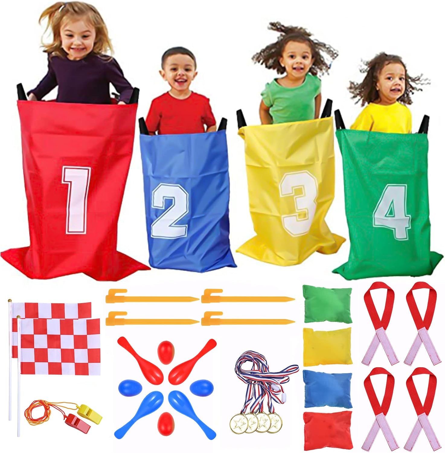Goldge 28 Piece Outdoor Games Kit front view set