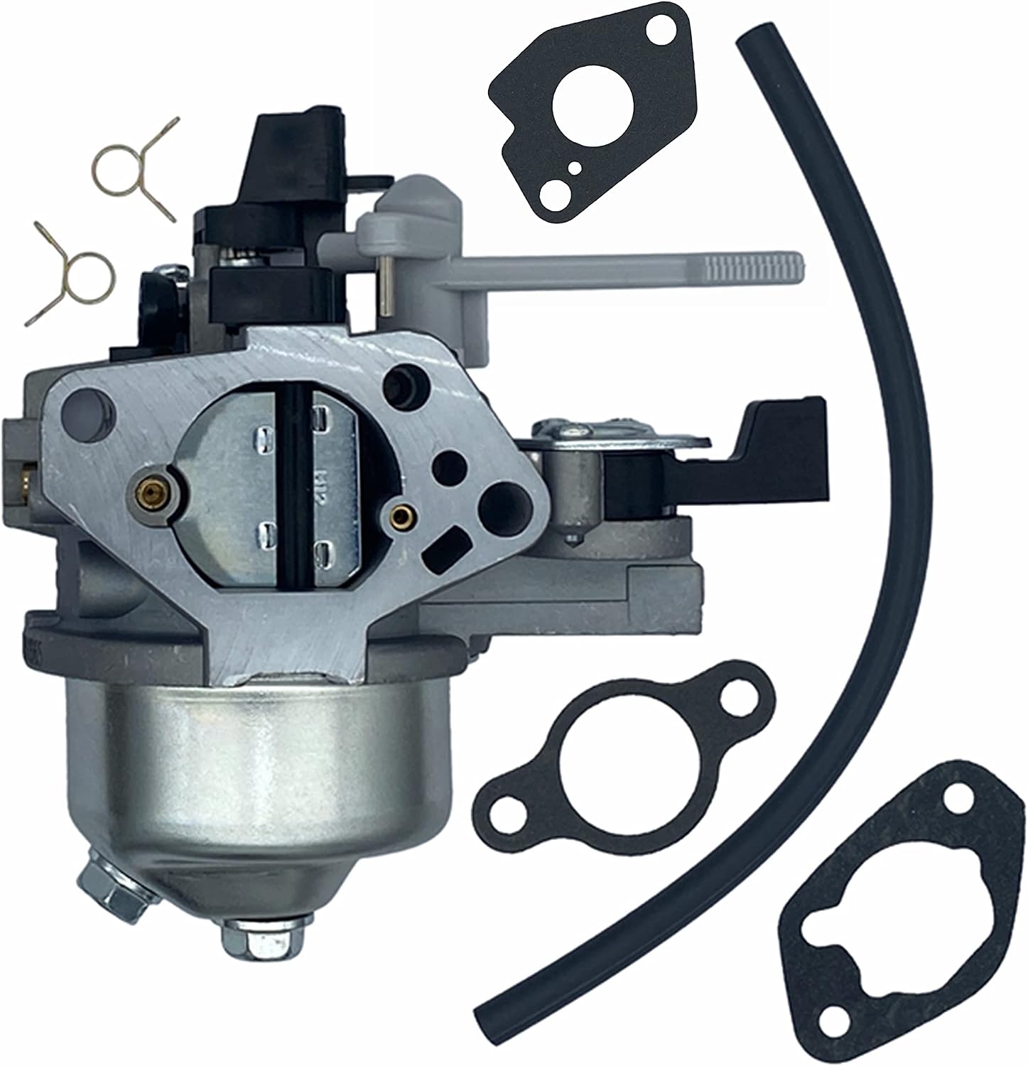 Yamakato Huayi P21 carburetor front view with metal float bowl