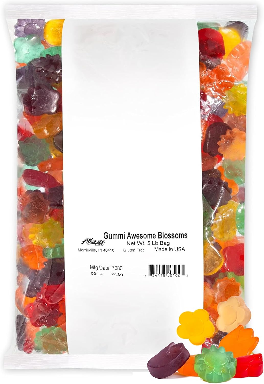 Albanese Candy, Mini Assorted Fruit Gummi Worms, 5-pound Bag - Image 11