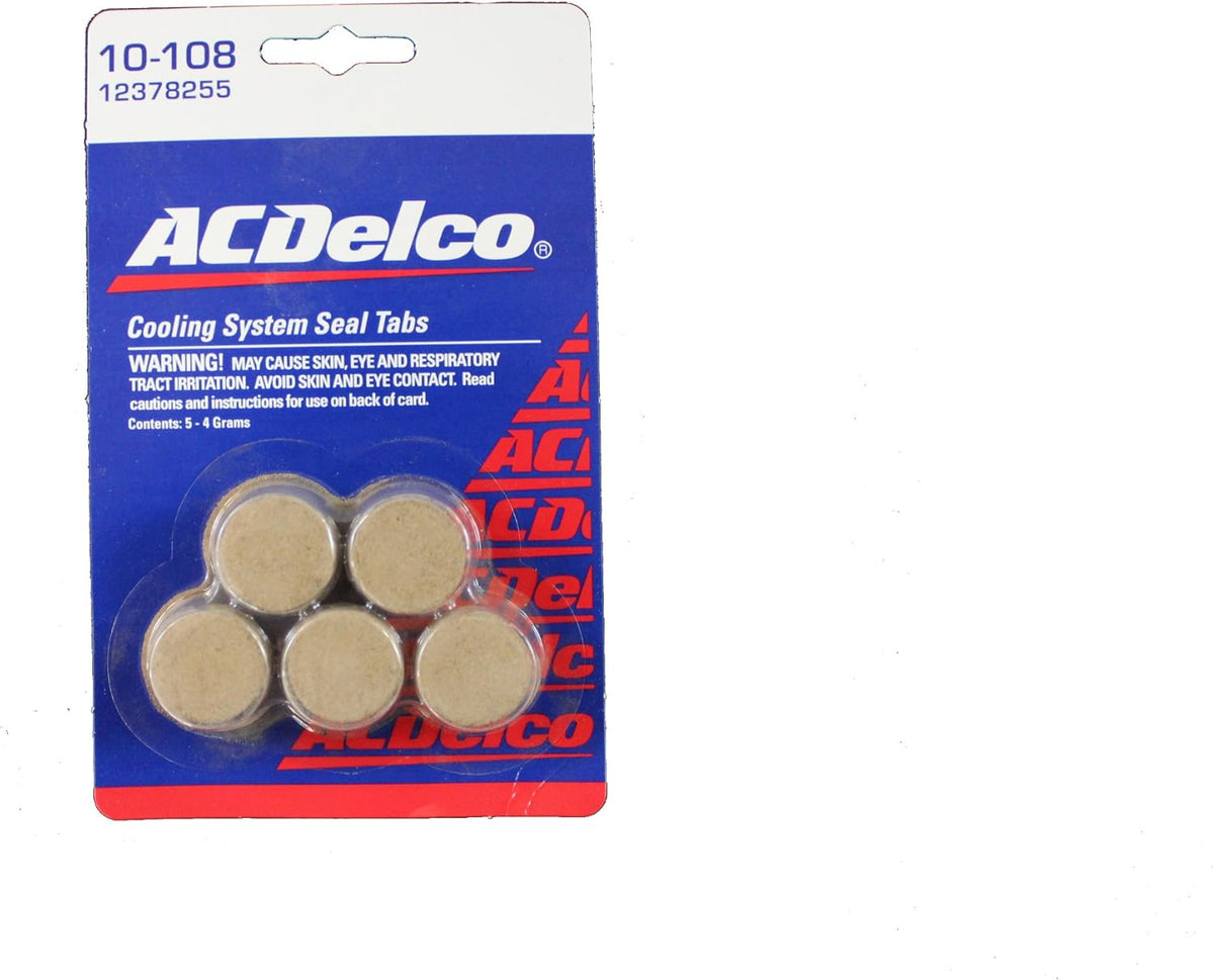General Motors Genuine GM Fluid cooling system seal tablet pack of five front view for radiator leak repair