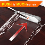 Ergonomic 45-degree angled joint connecting pole to the brush head.