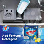 Fortune dishwasher detergent in kitchen setting