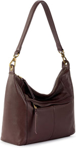 The Sak Alameda hobo purse top zipper closure detail
