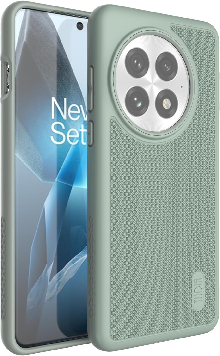 TUDIA Case for OnePlus 12 5G 2024 - MergeGrip Military Grade, Drop Tested, Dual Layer, Shockproof, Anti-Slip, Heavy Duty & Protector Cover Protective Phone Case - Matte Black - Image 9