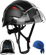 UM ULTRAMAXX Safety Helmet Hard Hat with Visor, Lightweight Vented Work Helmet, 6-Point Adjustable Ratchet Suspension Hardhat for Industrial and Construction - Image 9