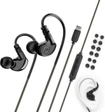 MEE audio M6 dynamic driver earbuds lifestyle shot