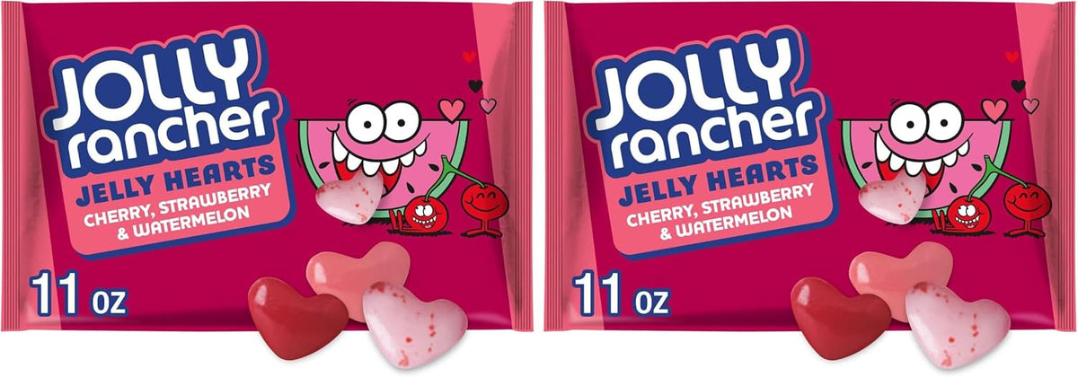 Fat free Jolly Rancher chewy candies in decorative holiday shapes