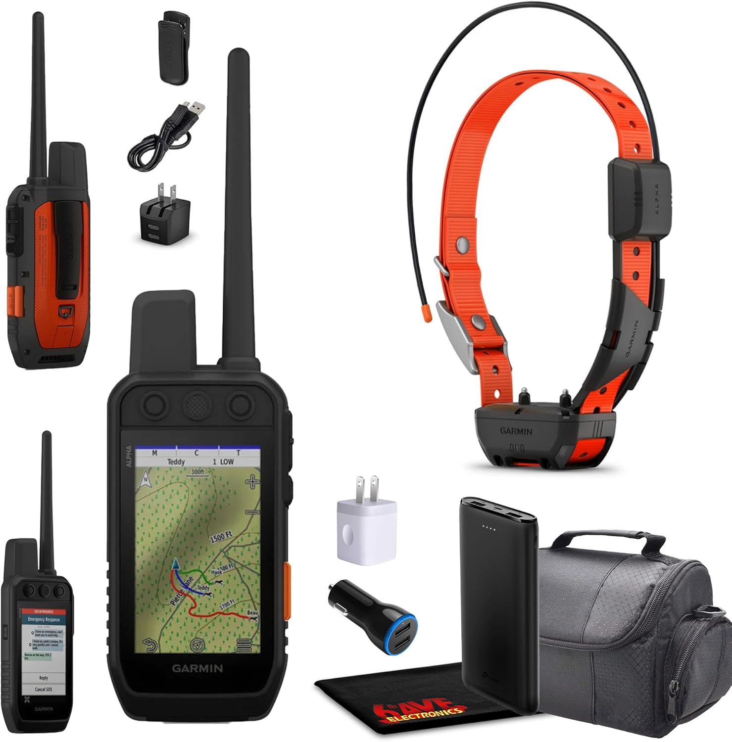 Garmin Alpha 300i handheld device with touchscreen display.