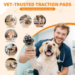 Close up of breathable dog paw grip stickers