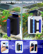 AQQA floating aquarium magnetic brush floating on water surface for easy retrieval