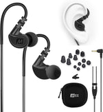MEE audio M6 Sport Wired Earbuds, Noise Isolating In Ear Headphones, Sweatproof Earphones for Running/Gym/Workouts with Dynamic Enhanced Bass Sound, Memory Wire Earhooks, 3.5mm Jack Plug (Clear) - Image 9