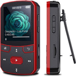 RUIZU wireless music player packaged with accessories in black finish