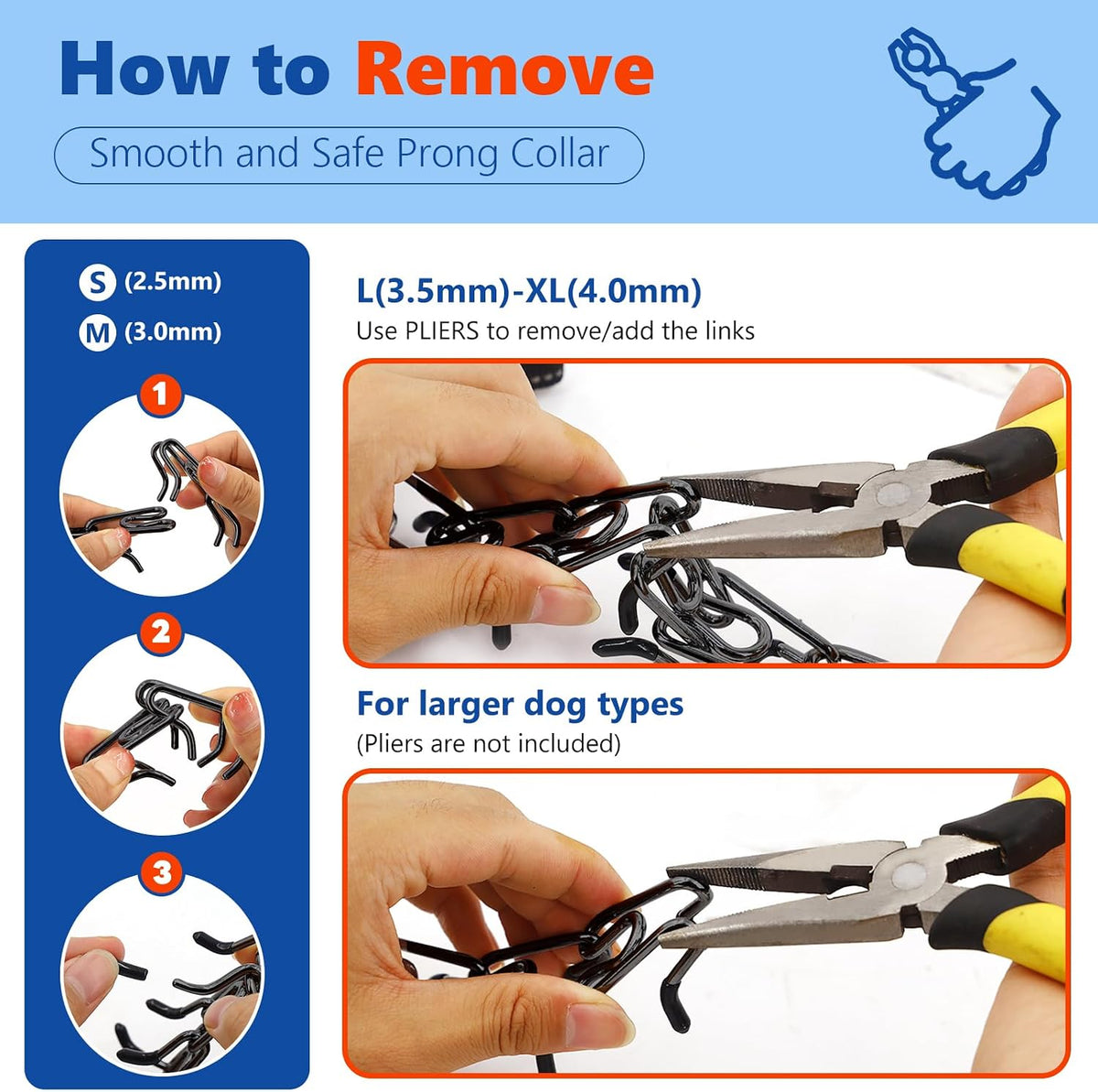 Supet training collar with removable rubber comfort tips
