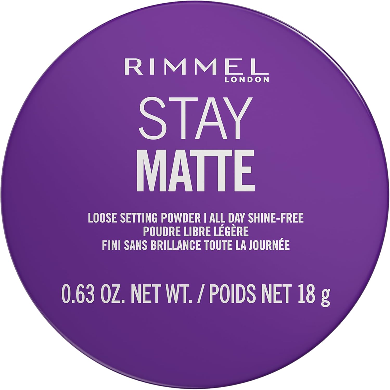 Rimmel Stay Matte Loose Powder, 001 Transparent, Face Loose Powder, Talc-free, Vegan, Lightweight, Soft Focus Effect, Soft Luxurious Applicator Puff, 0.63oz - Image 1