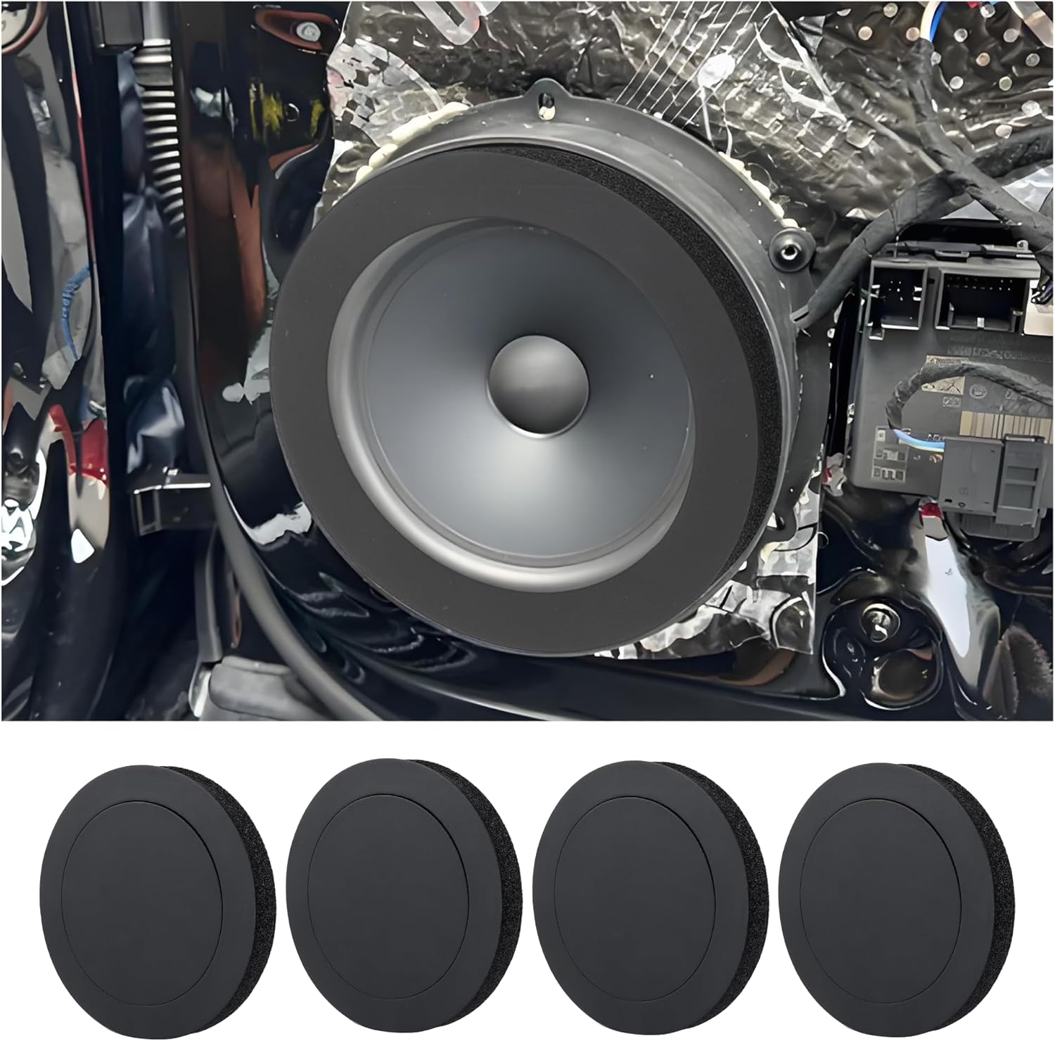 Carleef 6.5 inch speaker foam rings set of 4 front view
