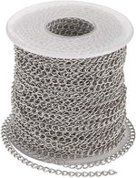 PH PandaHall stainless steel curb chain front view spool