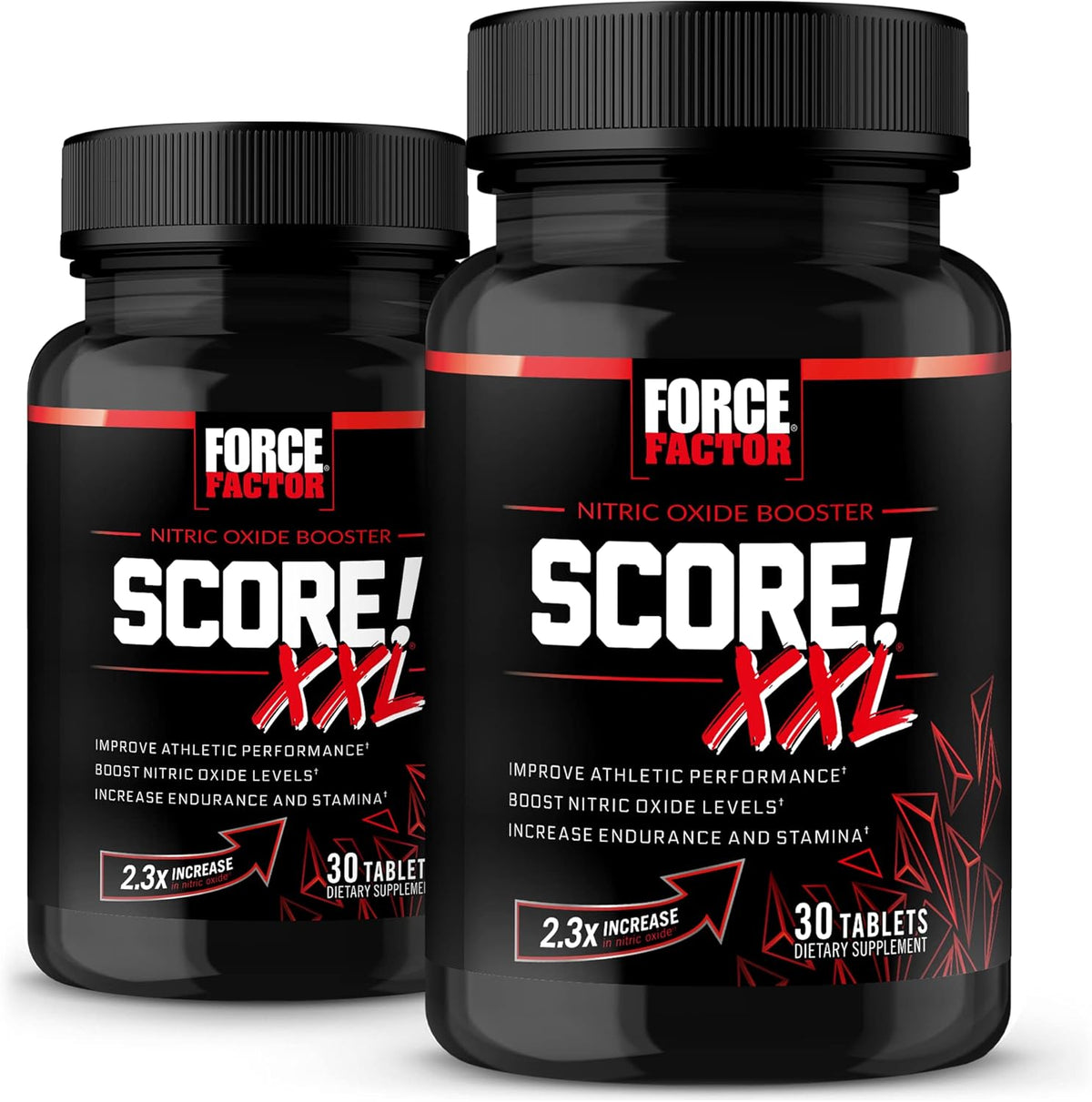 Force Factor Score XXL nitric oxide booster supplement front view bottle