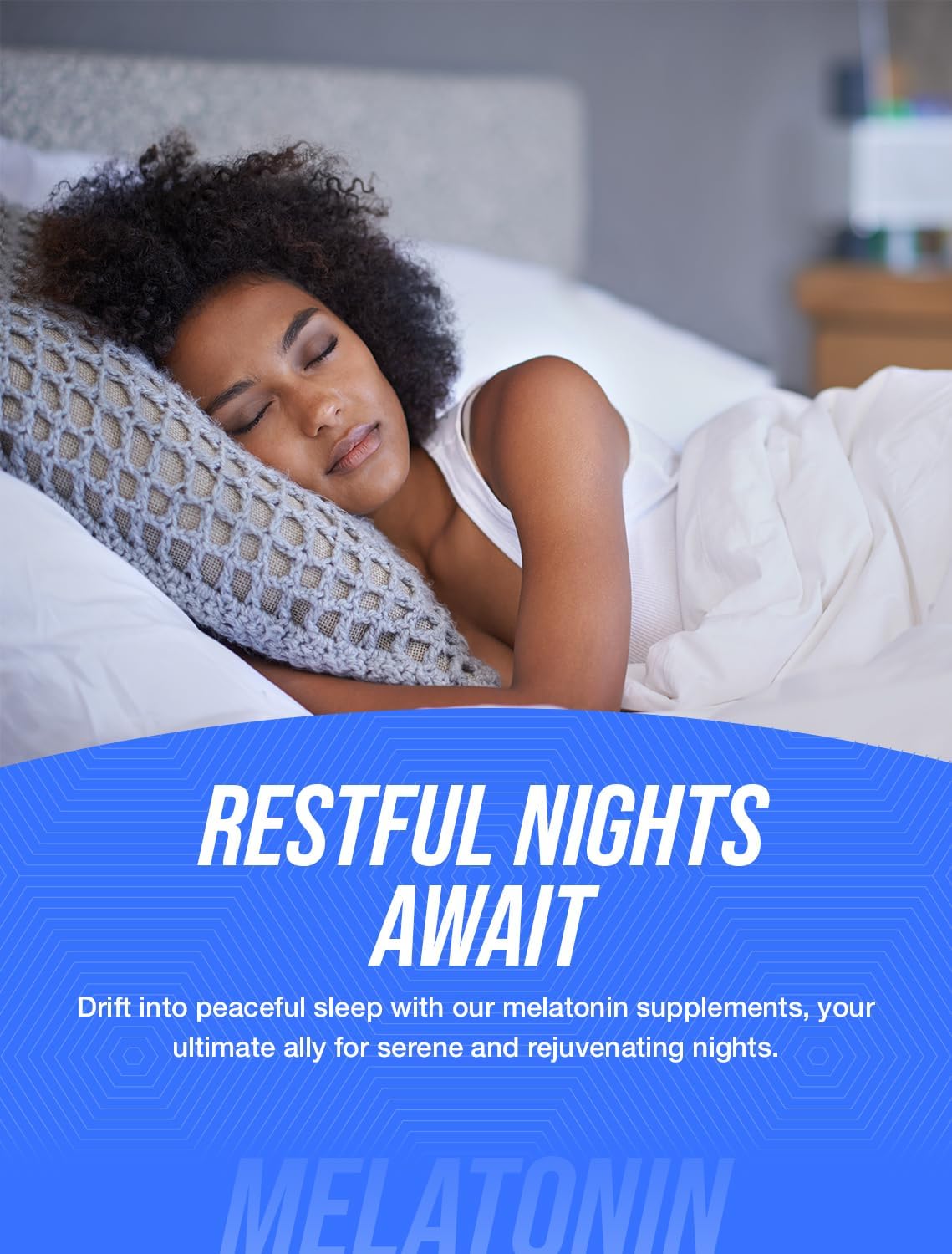 Pure unflavored vegan melatonin powder imported sleep supplement from USA