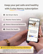 Close up of Furbo Mini lens and status indicator