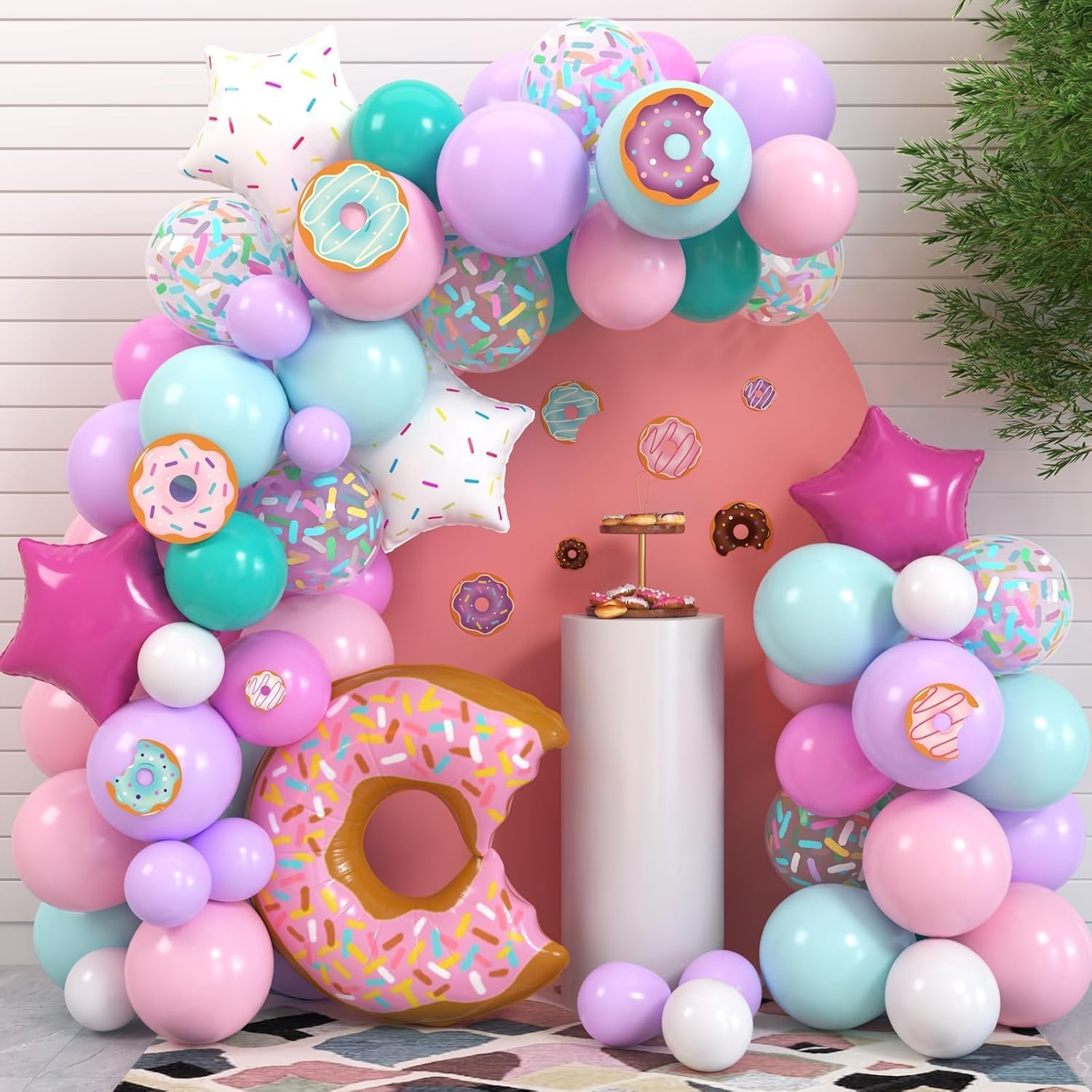 Levfla Donut Balloon Garland Kit front view packaging