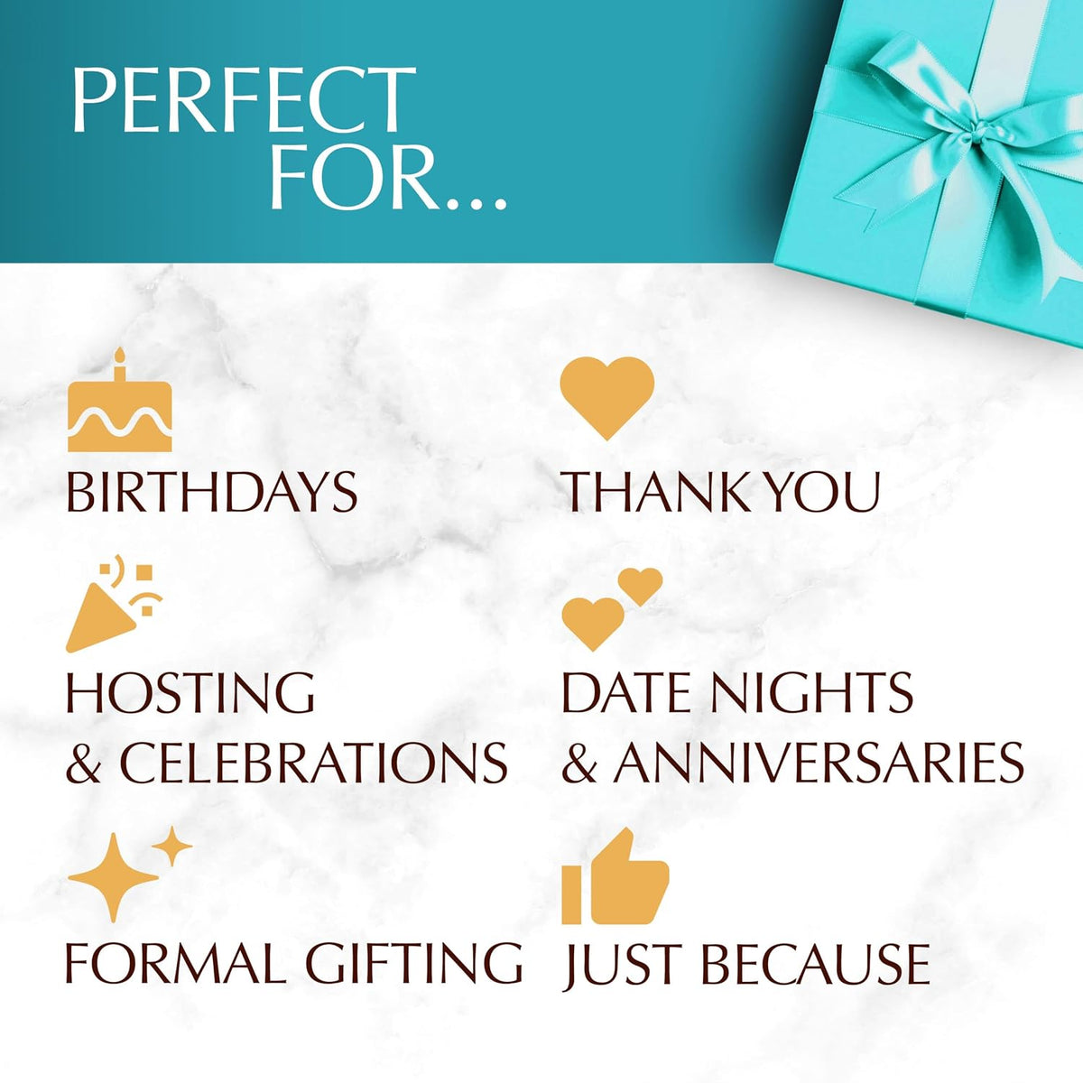 Nutritional facts and premium ingredients label on the Lindt chocolate gift box